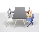 Gerrit Thomas Rietveld Mondial Chair and Table