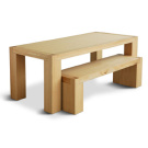 Gus Modern Chunk Dining Table & Bench